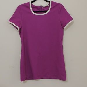 VINTAGE 1960/70s Russ Purple Tunic Top sz M